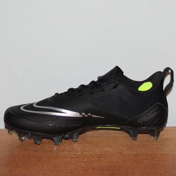 Nike Alpha Huarache 8 Pro Lacrosse Cleats Mens 8 Black Silver - Picture 3 of 6
